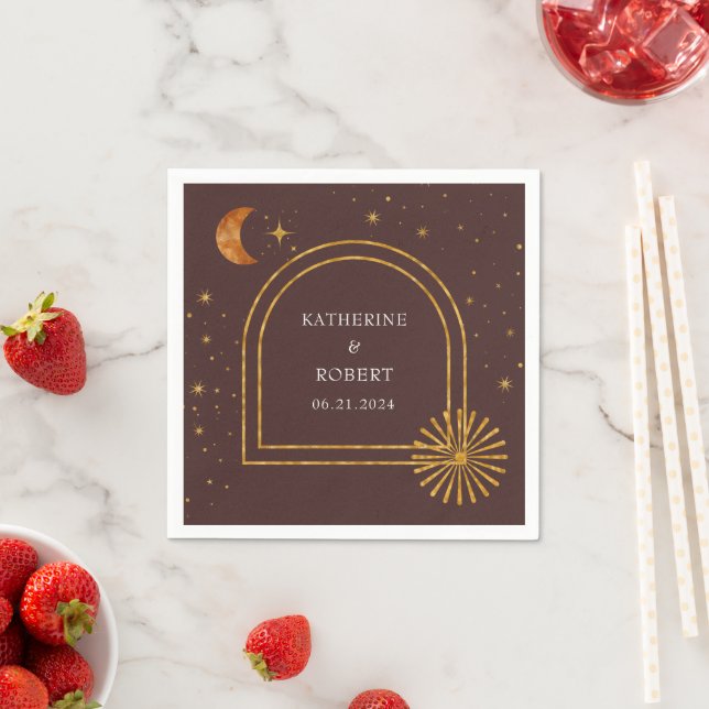 Guardanapos de casamento Vintage Celestial Stars M (Insitu)