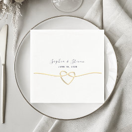 Guardanapos de Casanento com Coração