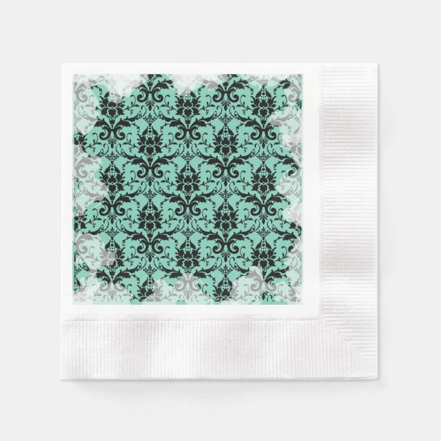 Guardanapos de Chá Azul Pastel Soft Grunge (Frente)