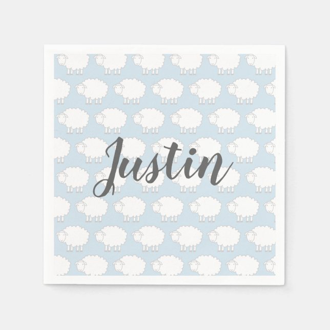 Guardanapos de chá de fraldas personalizados com o (Frente)