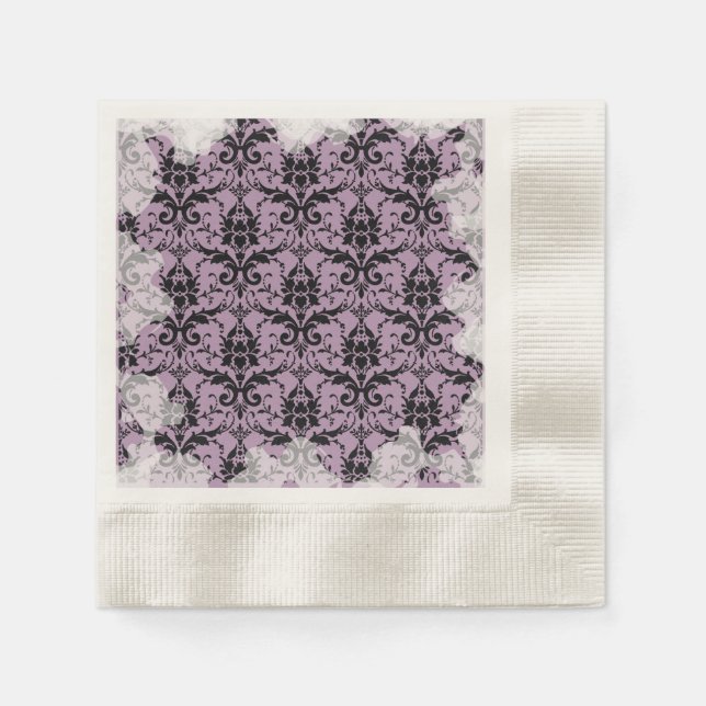 Guardanapos de Chá Pastel Suave Grunge Lavanda (Frente)