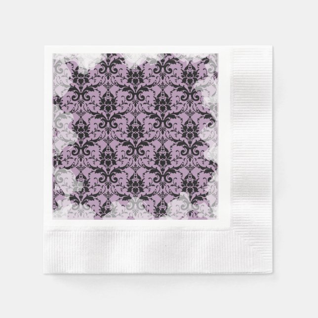 Guardanapos de Chá Pastel Suave Grunge Lavanda (Frente)