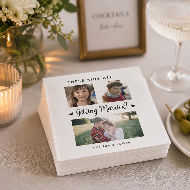 Guardanapos de Cocktail Casamento Infantil (Criador carregado)