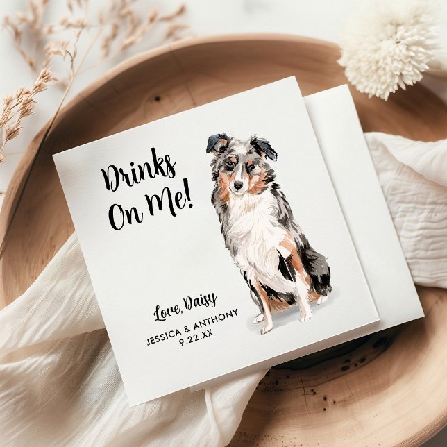  Guardanapos de Cocktail de Casamento de Cachorro (Criador carregado)