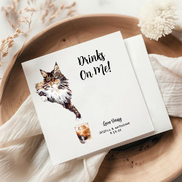 Guardanapos de Cocktail de Casamento de Gato