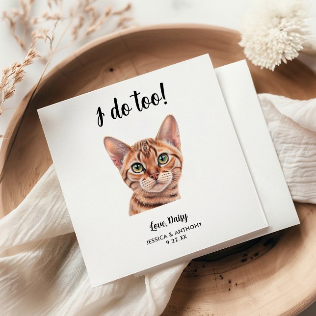 Guardanapos de Cocktail de Casamento de Gato (Criador carregado)