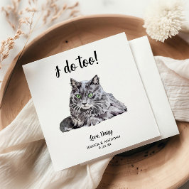 Guardanapos de Cocktail de Casamento de Gato