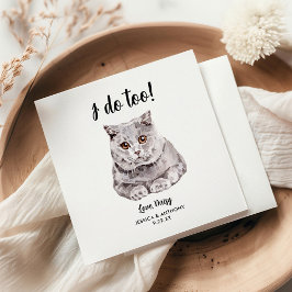 Guardanapos de Cocktail de Casamento de Gato