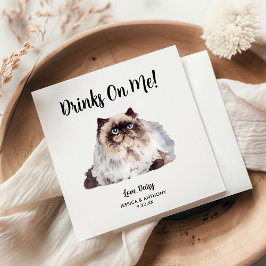 Guardanapos de Cocktail de Casamento de Gato