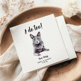 Guardanapos de Cocktail de Casamento de Gato