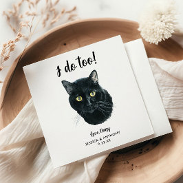 Guardanapos de Cocktail de Casamento de Gato