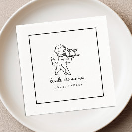 Guardanapos de Cocktail de Casamento Golden Retrie