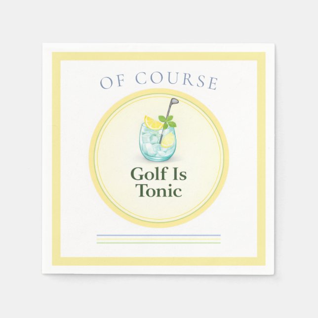 Guardanapos de Cocktail de Evento com Tema de Golf (Frente)