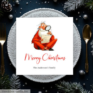 Guardanapos de Cocktail de Natal com Aquarela Dive