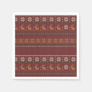 Guardanapos de Cocktail de Natal de Tricô Sweater