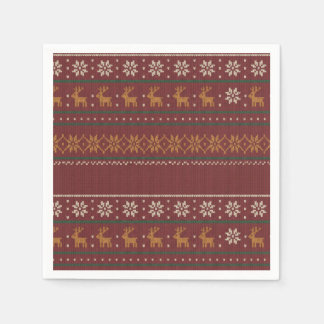 Guardanapos de Cocktail de Natal de Tricô Sweater