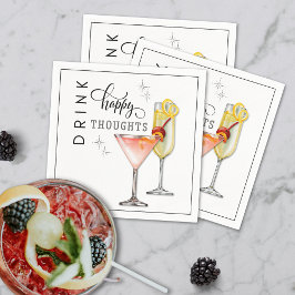 Guardanapos de Cocktail Drink Happy Thoughts