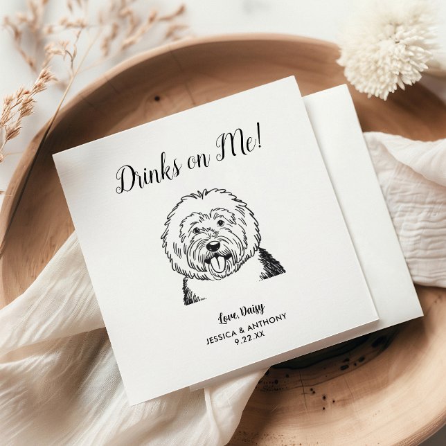 Guardanapos de Cocktail para Casamento de Cachorro (Criador carregado)