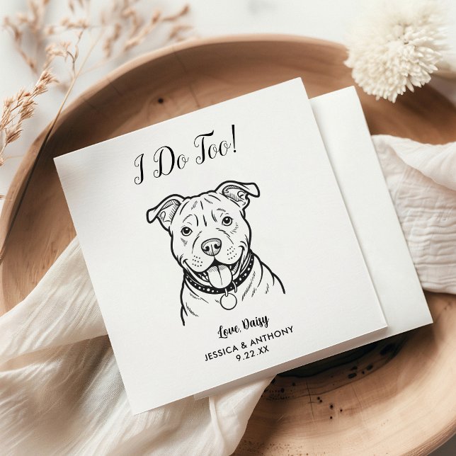 Guardanapos de Cocktail para Casamento de Cachorro (Criador carregado)