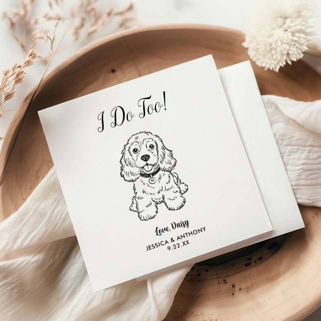 Guardanapos de Cocktail para Casamento de Cachorro (Criador carregado)