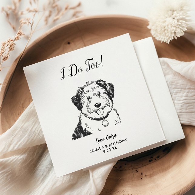 Guardanapos de Cocktail para Casamento de Cachorro (Criador carregado)