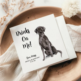 Guardanapos de Cocktail para Casamento de Cachorro