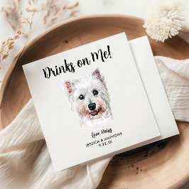 Guardanapos de Cocktail para Casamento de Cachorro