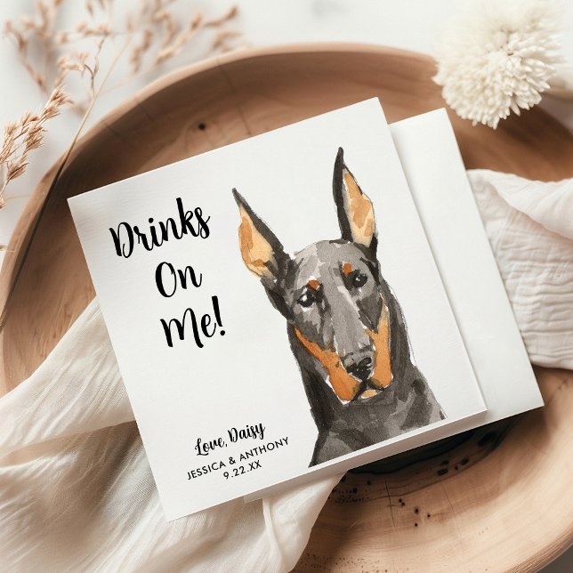 Guardanapos de Cocktail para Casamento de Cachorro (Criador carregado)