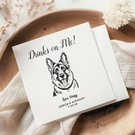 Guardanapos de Cocktail para Casamento de Cachorro