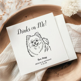 Guardanapos de Cocktail para Casamento de Cachorro