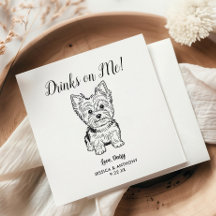 Guardanapos de Cocktail para Casamento de Cachorro