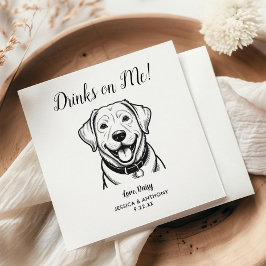 Guardanapos de Cocktail para Casamento de Cachorro