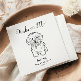 Guardanapos de Cocktail para Casamento de Cachorro