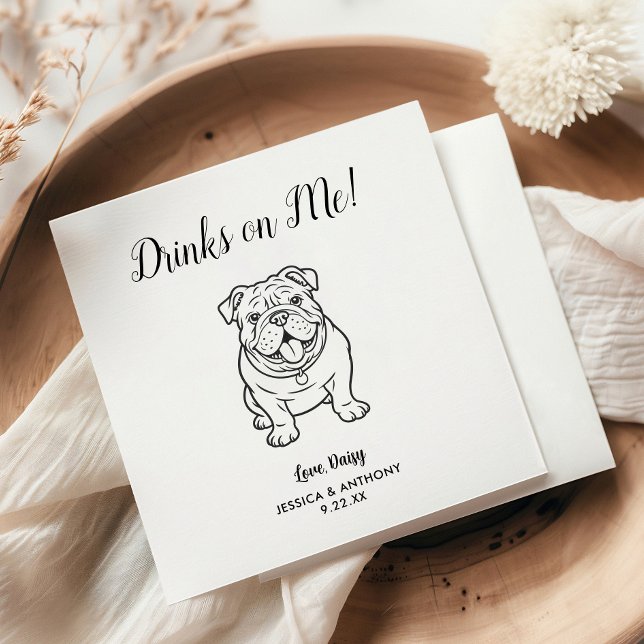 Guardanapos de Cocktail para Casamento de Cachorro (Criador carregado)