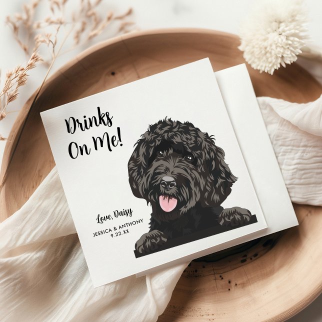 Guardanapos de Cocktail para Casamento de Cachorro (Dog Wedding Napkins)