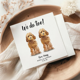 Guardanapos de Cocktail para Casamento de Cachorro