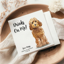 Guardanapos de Cocktail para Casamento de Cachorro