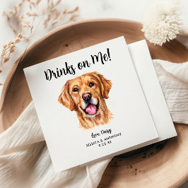 Guardanapos de Cocktail para Casamento de Cachorro