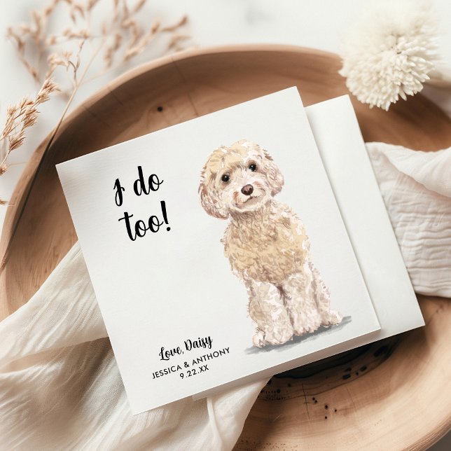 Guardanapos de Cocktail para Casamento de Cachorro (Criador carregado)