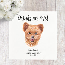 Guardanapos de Cocktail para Casamento de Cachorro