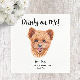 Guardanapos de Cocktail para Casamento de Cachorro