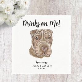Guardanapos de Cocktail para Casamento de Cachorro