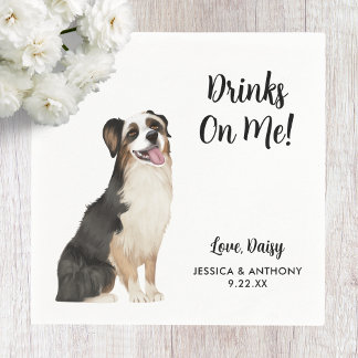 Guardanapos de Cocktail para Casamento de Cachorro
