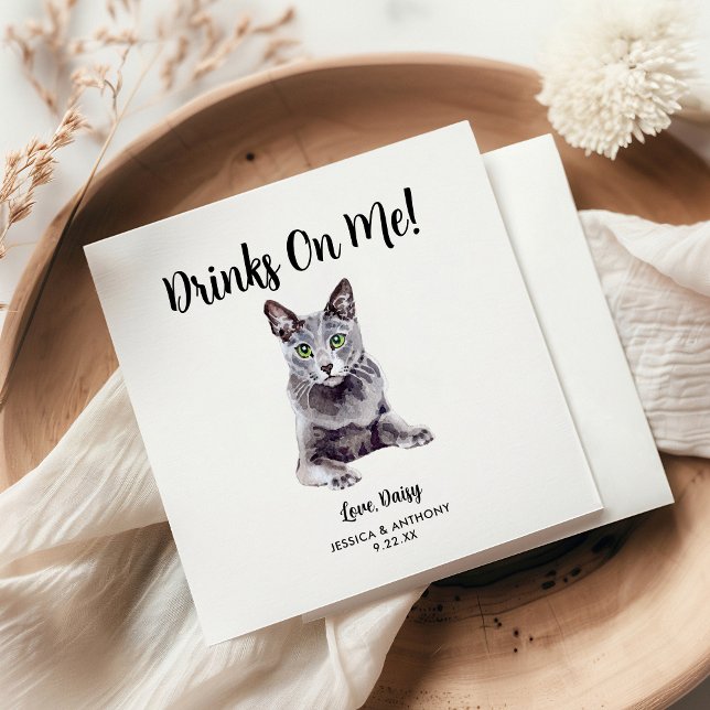 Guardanapos de Cocktail para Casamento de Gato (Criador carregado)