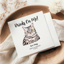 Guardanapos de Cocktail para Casamento de Gato