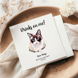 Guardanapos de Cocktail para Casamento de Gato