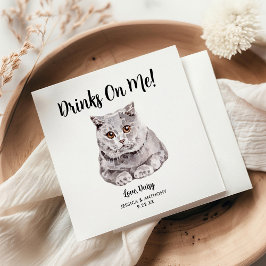 Guardanapos de Cocktail para Casamento de Gato