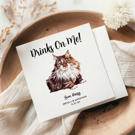 Guardanapos de Cocktail para Casamento de Gato