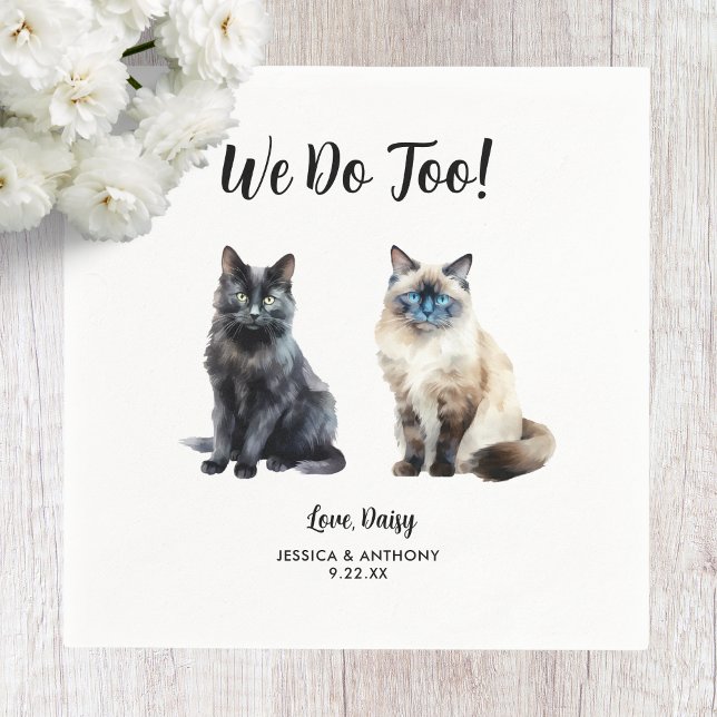 Guardanapos de Cocktail para Casamento de Gato (Criador carregado)