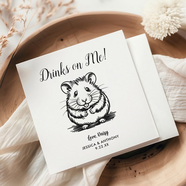 Guardanapos de Cocktail para Casamento de Hamster  (Criador carregado)